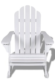 vidaXL Ogrodowy fotel bujany, drewniany, biały 40861-2
