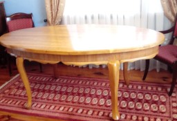 stół dębowy drewniany lity dąb owalny współczesny jak nowy OKAZJA