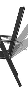 vidaXL Składane krzesła ogrodowe, 2 szt., aluminium/textilene, czarne 41730-4