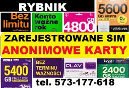 ZAREJESTROWANE KARTY SIM polskie sprawne startery internatowe do komórki Rybnik