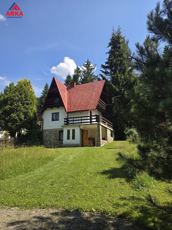 Dom nad strumieniem w otoczeniu zieleni