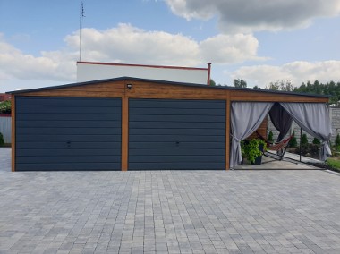 Garaż 6x5+3m wiata drewno złoty dąb orzech PRODUCENT-1