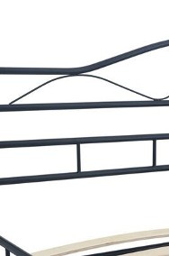 vidaXL Rama łóżka, czarna, metalowa, 160 x 200 cm-3