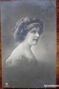 portret kobiety zdjęcie przedwojenne kartonikowe 1914 r. fotografia pocztówka-2