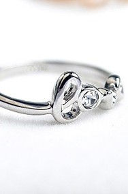 Nowy pierścionek srebrny kolor LOVE miłość biała cyrkonia oczko celebrytka-2