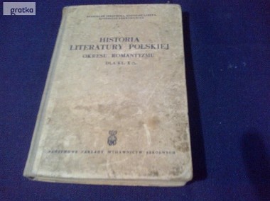 Historia Literatury Polskiej okresu Romantyzmu -JERSCHINA kl X-1