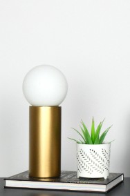 Lampa biurkowa GULDBODA złoty kula biała nowoczesny glamour-3