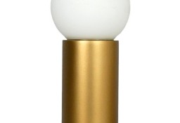 Lampa biurkowa GULDBODA złoty kula biała nowoczesny glamour