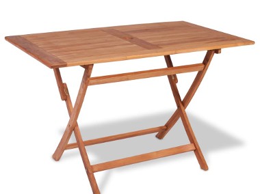 vidaXL Składany stół ogrodowy, 120x70x75 cm, lite drewno tekowe 44682-1