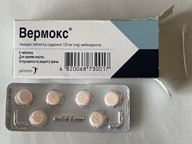 V.E.R.M.O.X, zawiera M.e.b.e.n.d.a.z.o.l 100 mg, nie VORMIL pasożyty-1