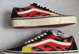 "Vans Flame Old Skool" skórzane trampki damskie długość 23 cm flame