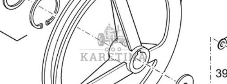 New Holland CR9080 Koło Pasowe Napędu Wytrząsacza 382mm CZĘŚCI 84074487-1