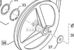 New Holland CR9080 Koło Pasowe Napędu Wytrząsacza 382mm CZĘŚCI 84074487
