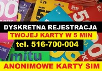 ZAREJESTROWANE KARY SIM polskie startowki karty SIM telefoniczne prepaid Olsztyn