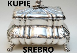 KUPIĘ SREBRNE CUKIERNICE,ŚWIECZNIKI,PATERY,SZTUĆCE 