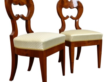 Dwa krzesła biedermeier czereśnia kopie politura krzesło repliki-1