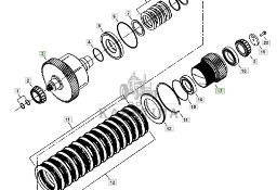 John Deere 9620 DF500 - skrzynia biegów - wał wałek zębaty YZ501731