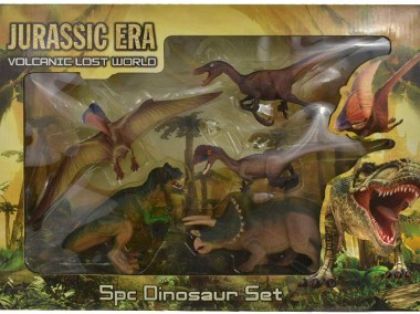 Dinozaury Zestaw 5 szt. Figurki Tyranozaur T-Rex JURASSIC ERA-1