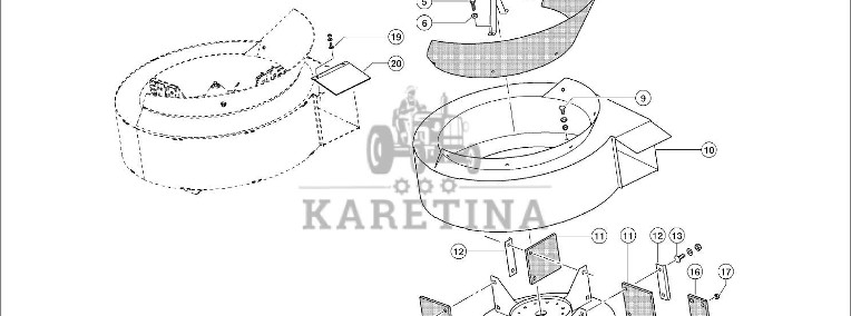Claas Lexion 600 OBUDOWA PRA. 0007300851 (Rozdzielacz plew; wirnik)-1