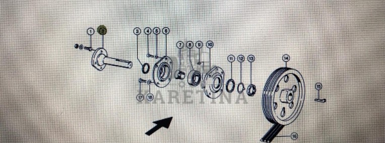 Wałek kołnierza Claas Mega 370-340 Nr kat. 000 661 246 0 Nr kat. 000 661 246 0-1