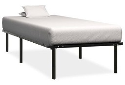vidaXL Rama łóżka, czarna, metalowa, 90 x 200 cmSKU:284678*