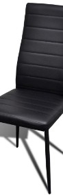vidaXL Krzesła stołowe, 2 szt., czarne, sztuczna skóra241496-3