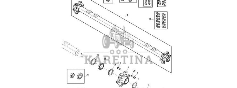 John Deere 960 - Oś DC213734 (Rama, pokrywy, róźne)-1