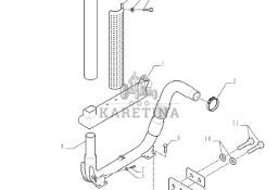 New Holland T6010 Rura ukladu wydech 84138202