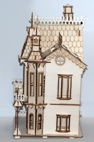 Zamek w stylu gotyckim 3D puzzle z drewna-2