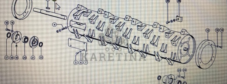 CLAAS LEXION 00 0646 561 0/Claas Lexion wałek podajnika zboźowego-1