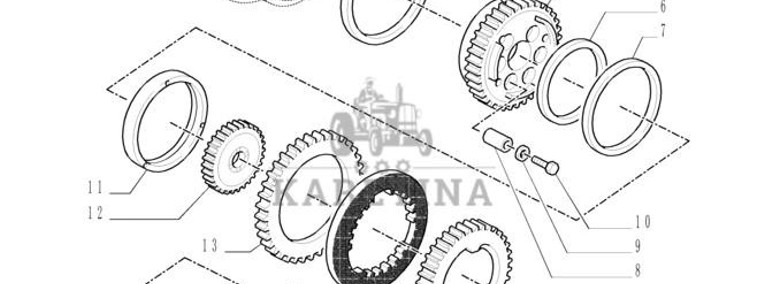 New Holland T6090 T6070 Płyta cierna 68t 5181748-1