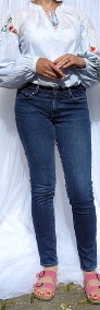 Spodnie jeansy Levi's 28 S granatowe dżinsy skinny rurki Levi Strauss-3
