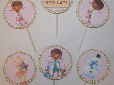 6x Pikery do ozdoby dla dzieci Doktor Dosia Doc McStuffins Klinika dla pluszaków-2