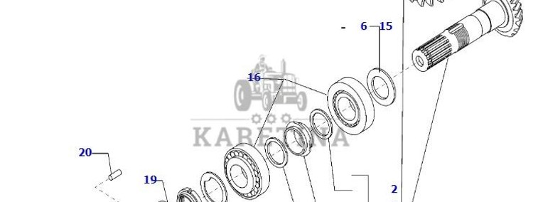Komatsu WA100 - most napędowy przedni Carraro - flansza 42W-22-H0P84-1