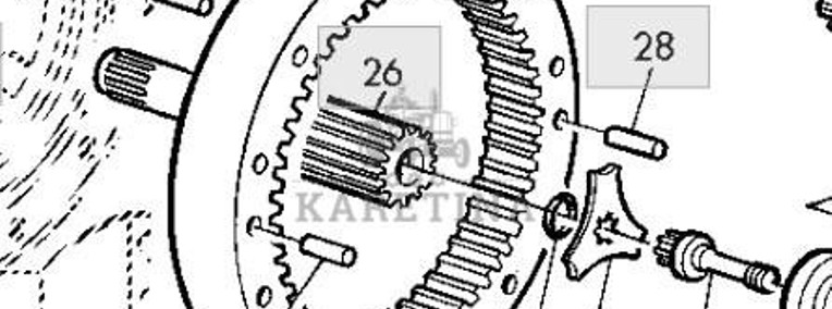 John Deere 6810 6910 6910S Koło Koronowe R105825 R309923-1