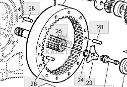 John Deere 6810 6910 6910S Koło Koronowe R105825 R309923