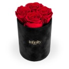 Czerwone wieczne róże w pudełku na prezent flowerbox Infinity Rose Dzień Kobiet