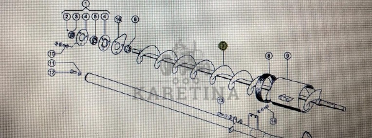 Ślimak ziarna Claas Mega 340-370 Nr kat. 000 642 880 2 Nr kat. 000 642 880 2-1