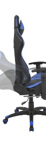 vidaXL Rozkładane krzesło biurowe z podnóżkiem, niebieskie20177-3