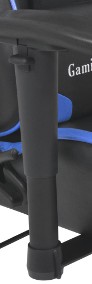 vidaXL Rozkładane krzesło biurowe z podnóżkiem, niebieskie20177-4