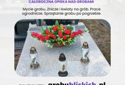 Opieka nad grobami Marki - mycie grobu, znicze i kwiaty na grób