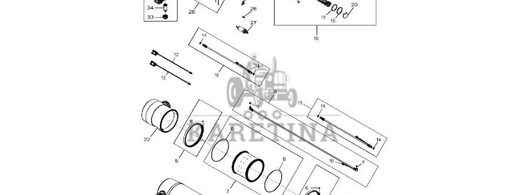 John Deere 9470RX - Zespół przewodów rozgałężnych zbiornika DEF DZ110563 (Silnik)-1