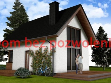 PROJEKT DOMU 35M2, dom bez pozwolenia 35m2, dom na zgłoszenie 35 m2-1