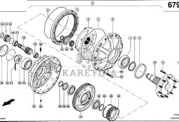 Claas Lexion 600 WAŁ KOŁA 0007757460 (Napęd jezdny; zwolnica planetarna)
