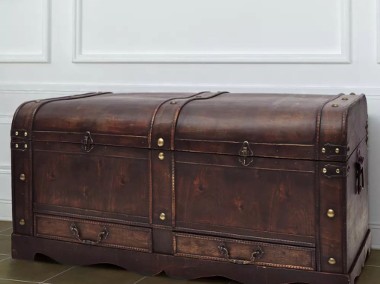 vidaXL Duży, drewniany kufer, brązowy60797-1