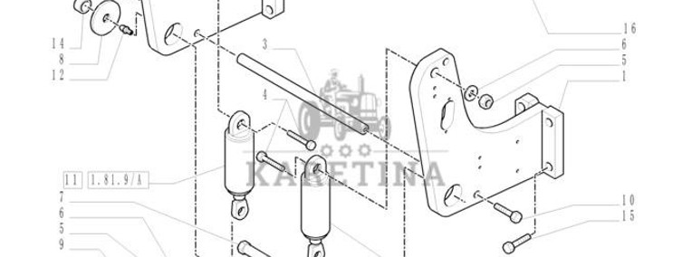 New Holland T6010 Siłownik podnośnika double acting, 42mm rod, 164mm stroke 47126298-1