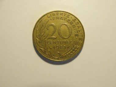 Moneta francuska 20 centimes 1983-1