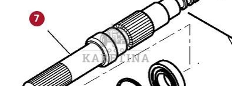 Massey Ferguson 7718S 7718 S 1804A DYNA 6 Wał Przekładni Skrzyni Biegów CZĘŚCI 4300497M6-1