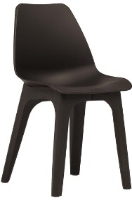 vidaXL Krzesła ogrodowe, 2 szt., plastik, brązowe 45612-2