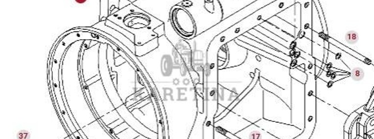 Fendt 414 415 Vario Obudowa Tylnej Osi 404150050012-1
